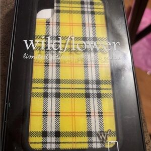Nib iPhone XR Wildflowers Vibrant Yellow Checkered Phone Case